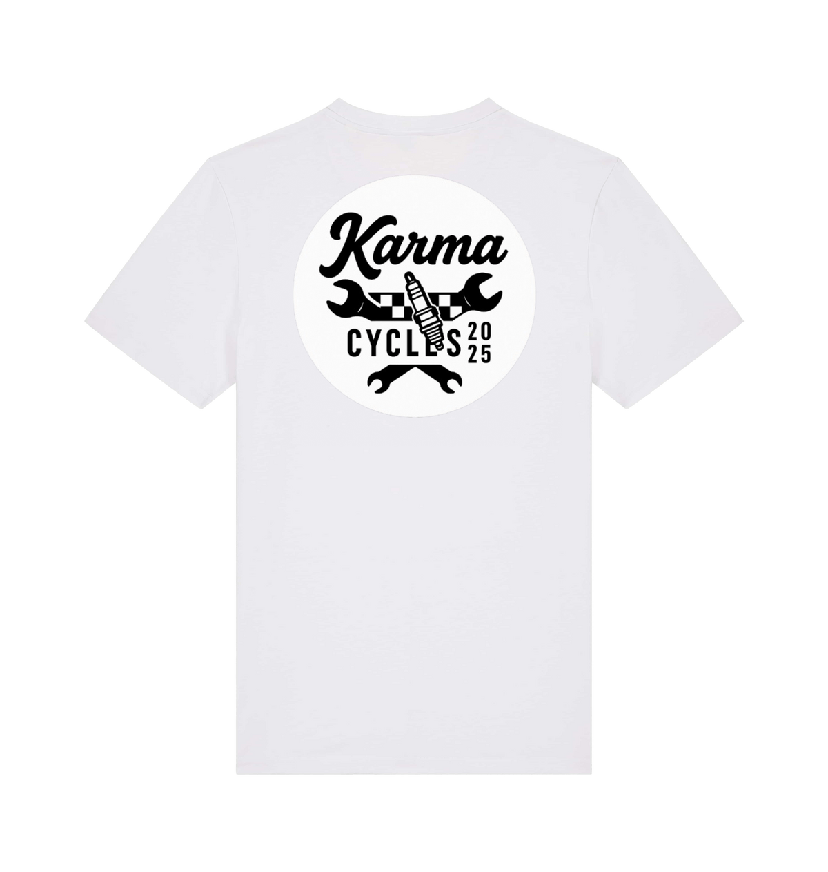 White Printed T-shirt Back