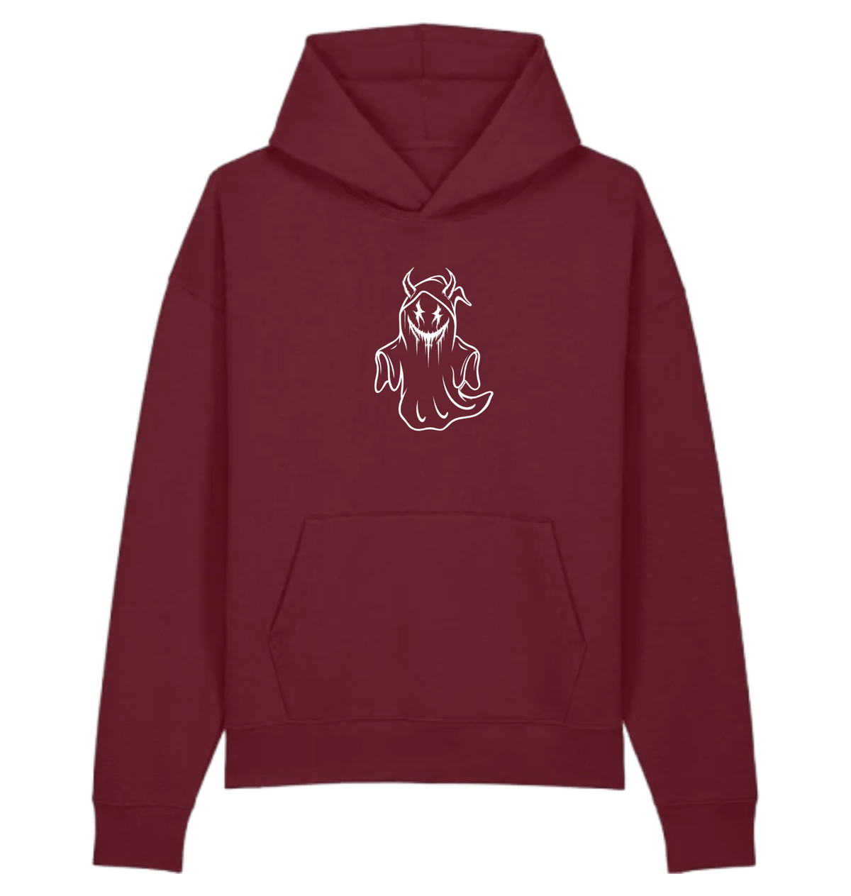 burgundy Printed Hoody Front