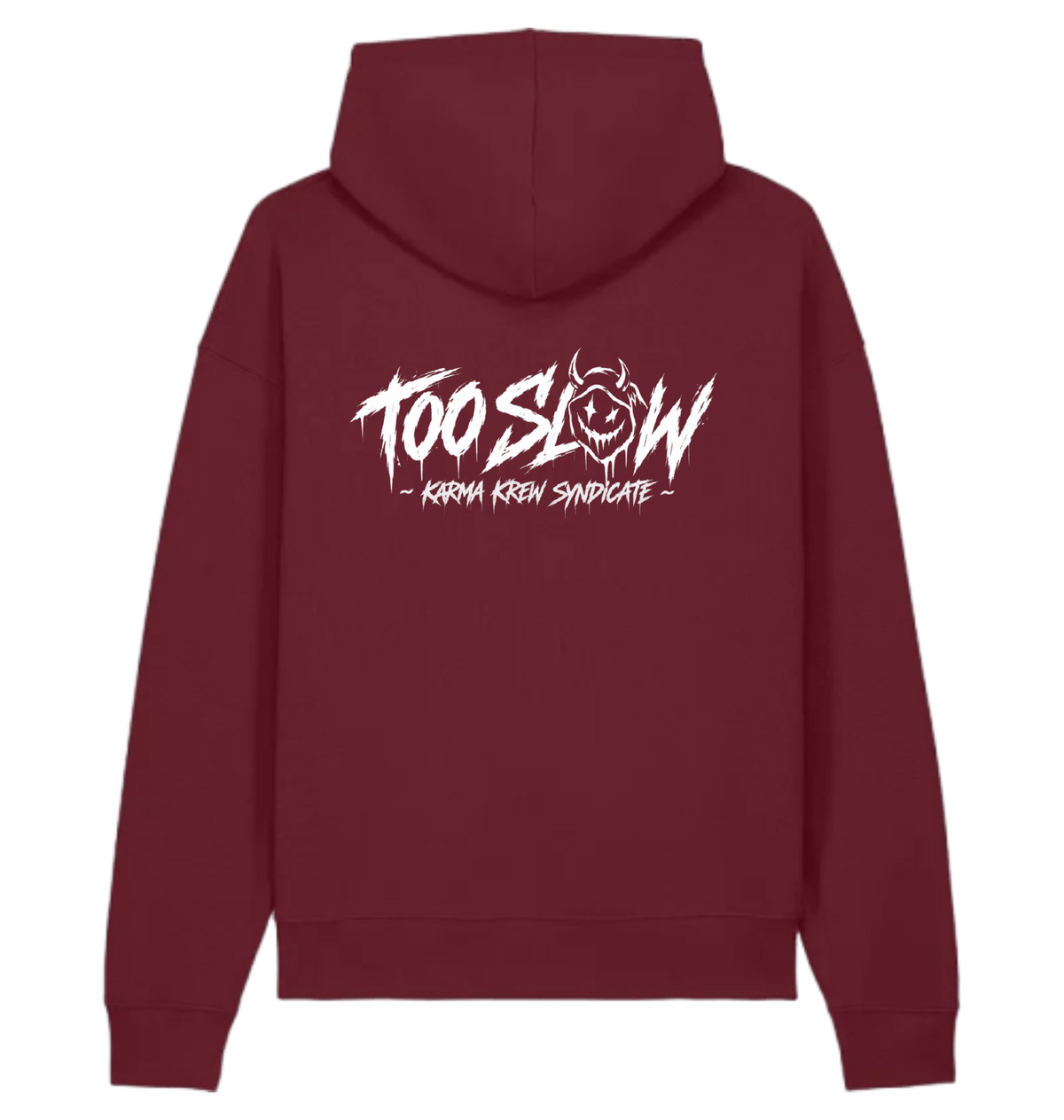 burgundy Printed Hoody Back