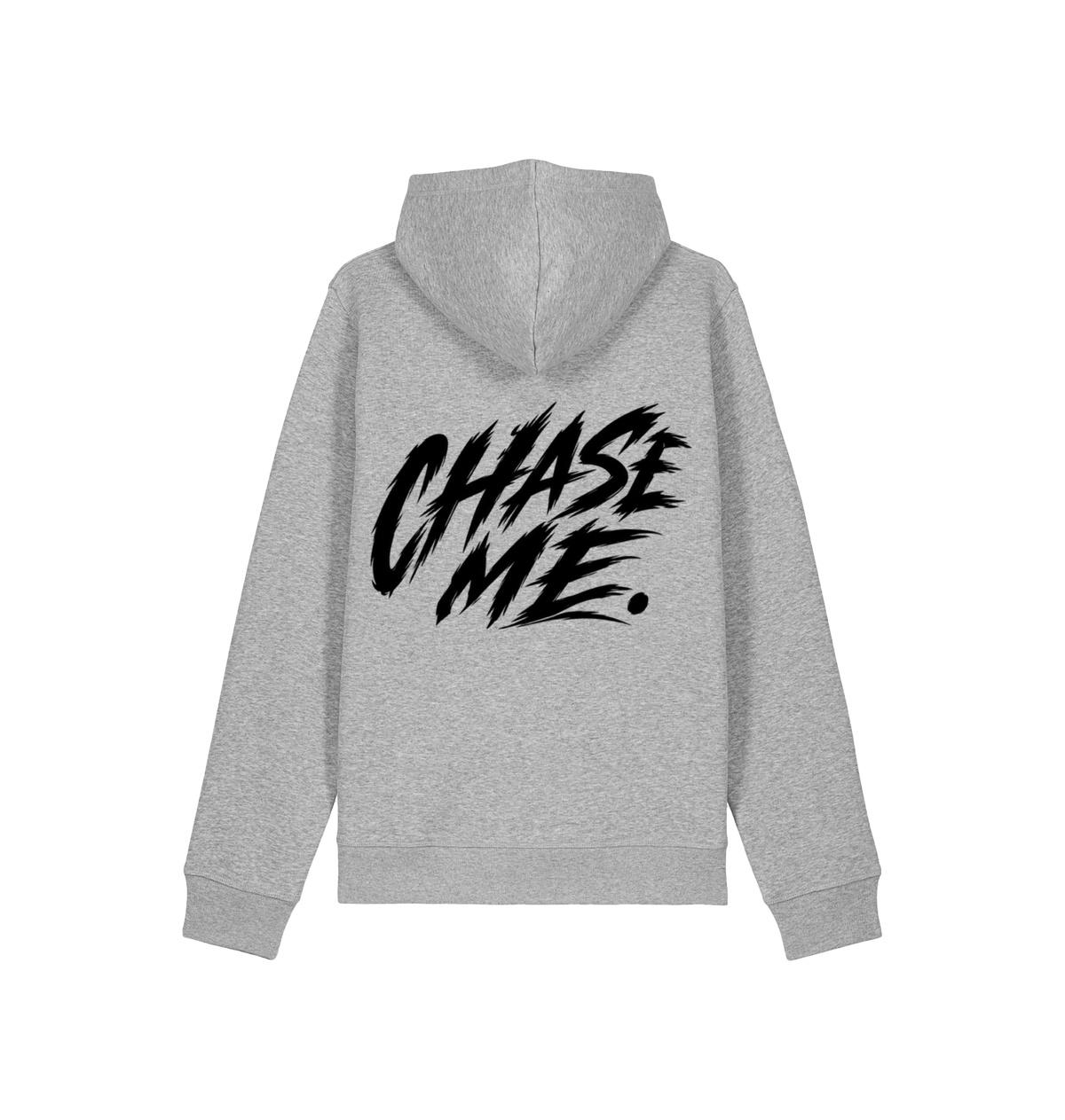 Heather Grey Printed Hoody Back