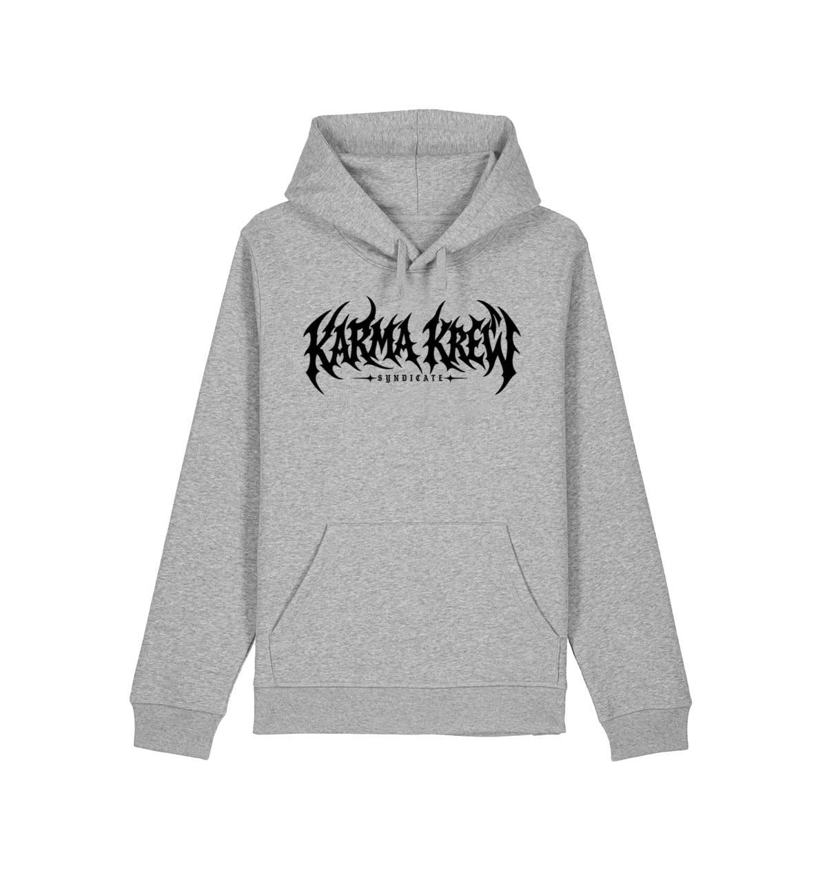 Heather Grey Printed Hoody Front