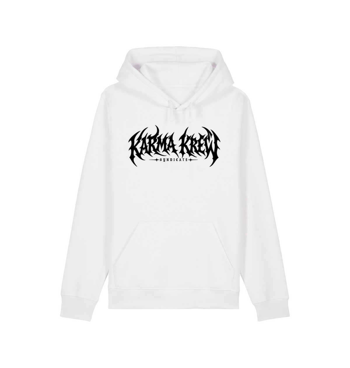 White Printed Hoody Front