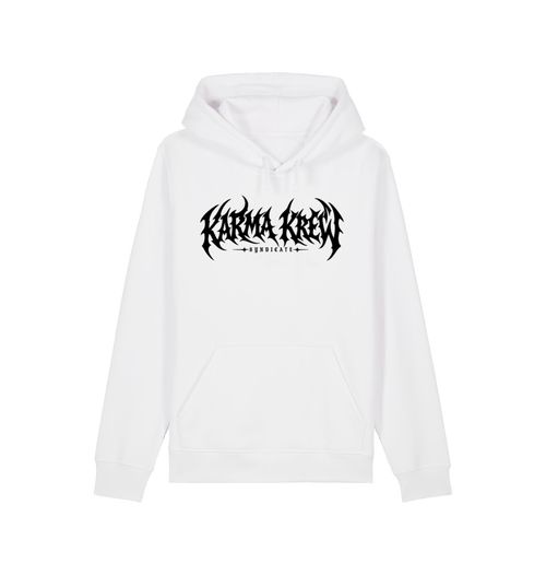 White Printed Hoody Front