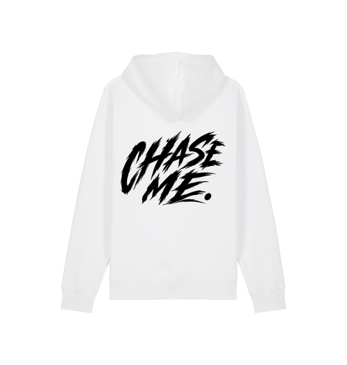 White Printed Hoody Back