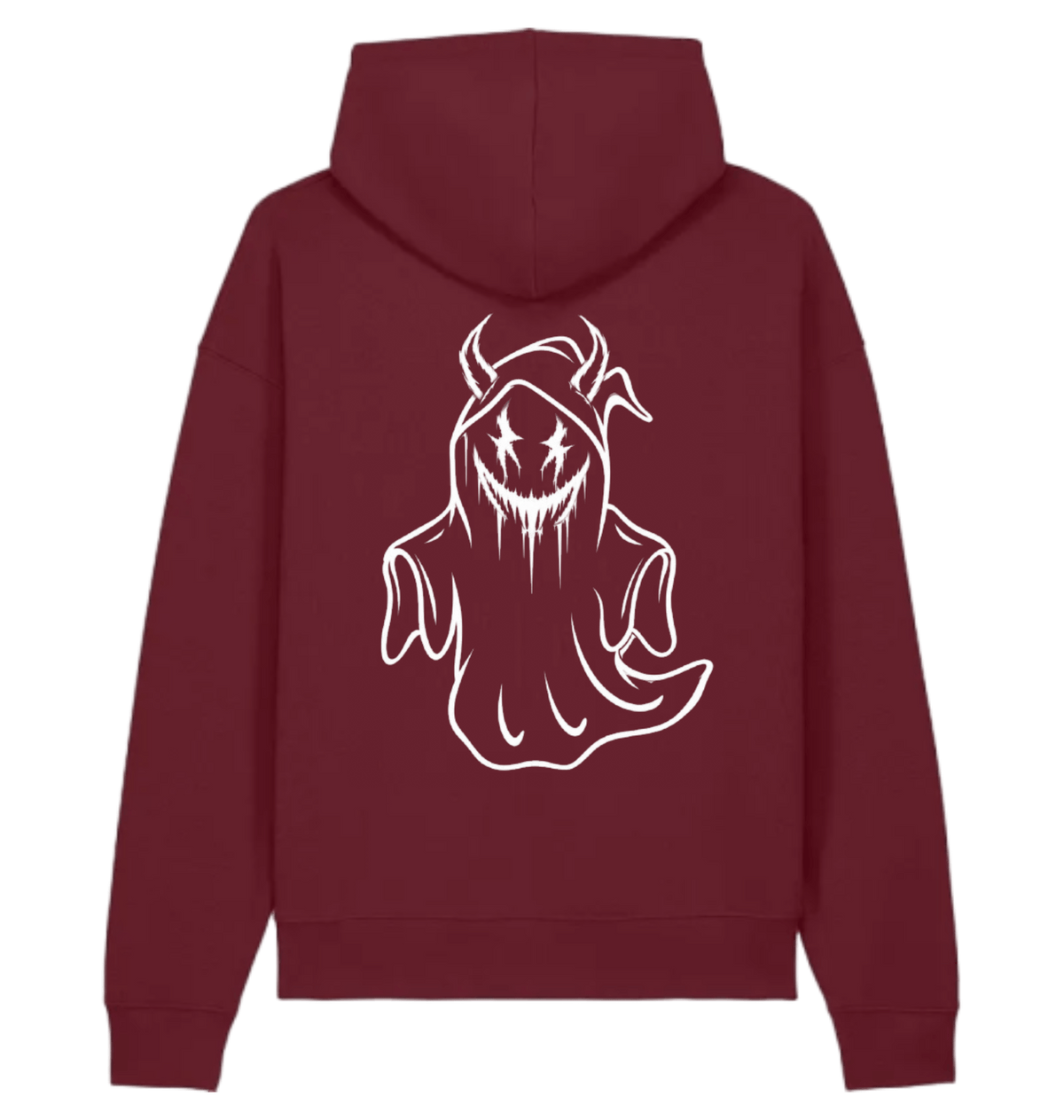 burgundy Printed Hoody Back