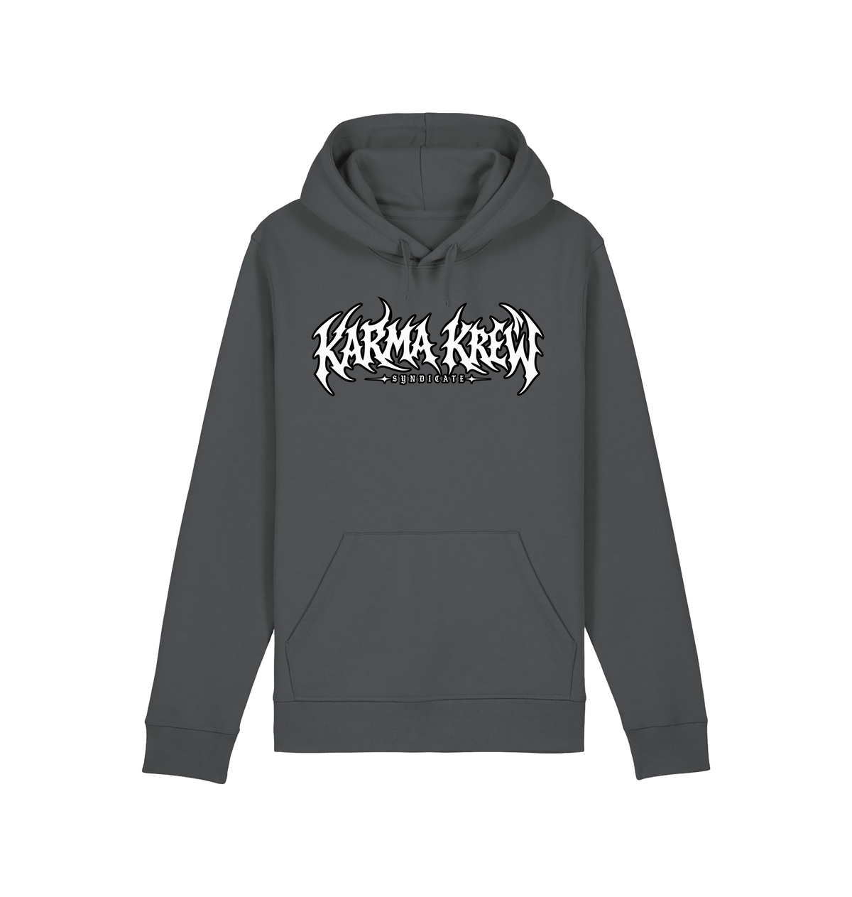 Anthracite Printed Hoody Front