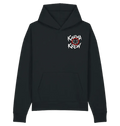 black Printed Hoody Front